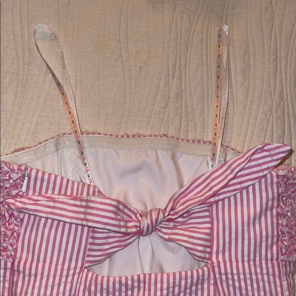 Lilly Pulitzer Pink and White Strapless Dress - Picture 3 of 7